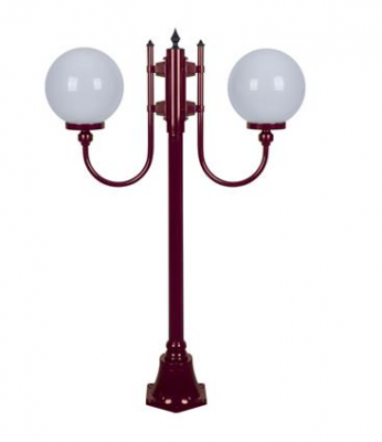 LISBON 2LT 1.32M 250MM OPAL POSTLIGHT BURGUNDY